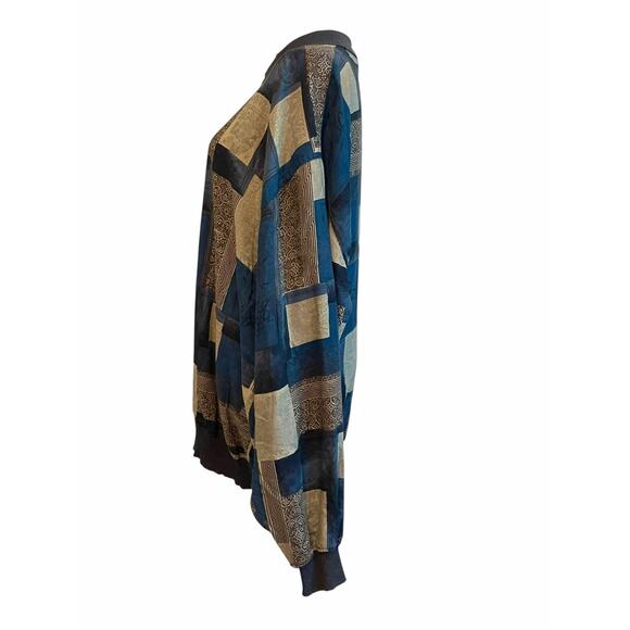 Vintage 90s St. CroixI Knits Polo Shirt Mens 2X Geometric Retro Tony Soprano USA - Picture 4 of 10